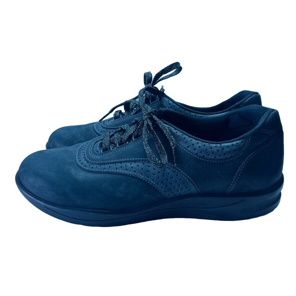 SAS Sneakers Shoes Womens 11 Walk Easy Nero Nubuck Leather Black Comfort